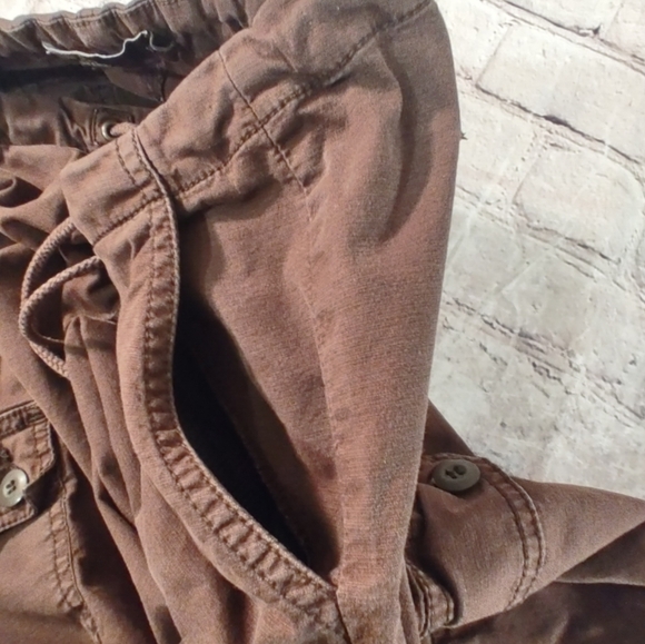 Prana Breathe Womens Cargo Brown Hiking Cinch Organic Cotton Shorts 10 - Picture 9 of 16